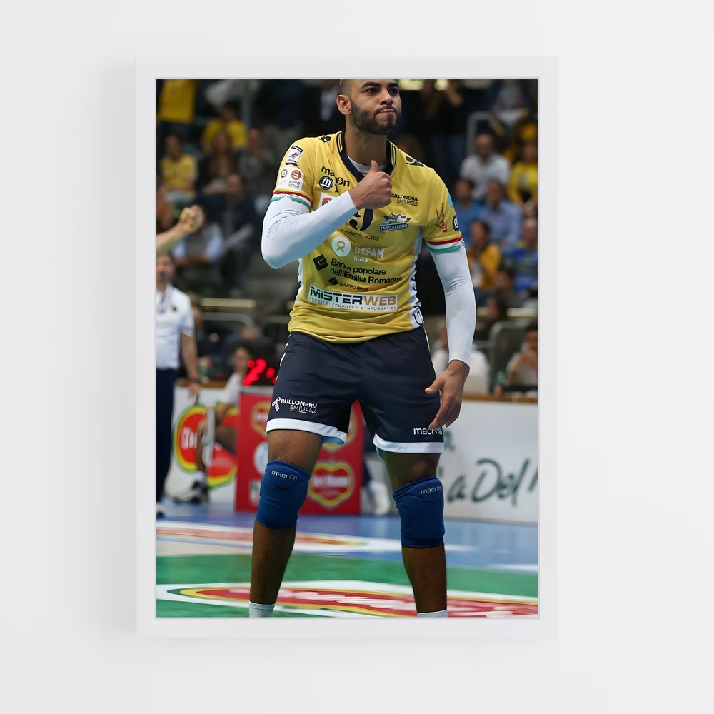 Poster Earvin ngapeth – affiche Volleyball (vue 3)